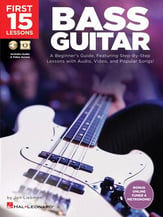 First 15 Lessons: Bass Guitar Guitar and Fretted sheet music cover